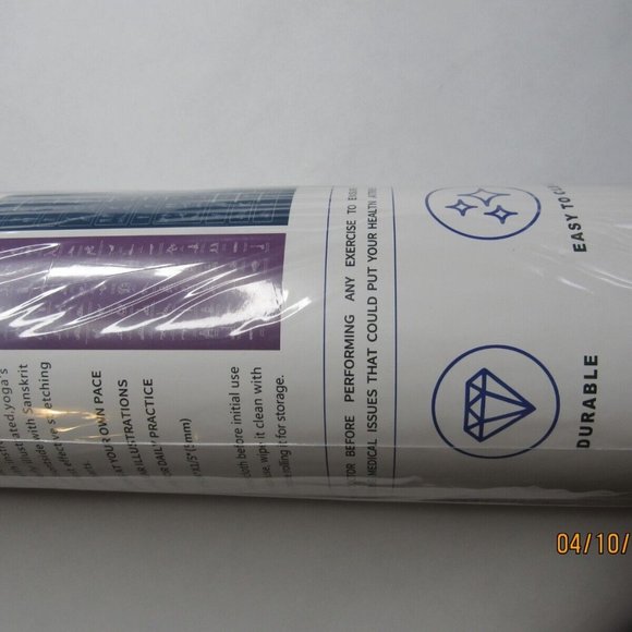 Instructional Yoga Mat with Poses 75 Illustrate poses diff front back … - Picture 5 of 8